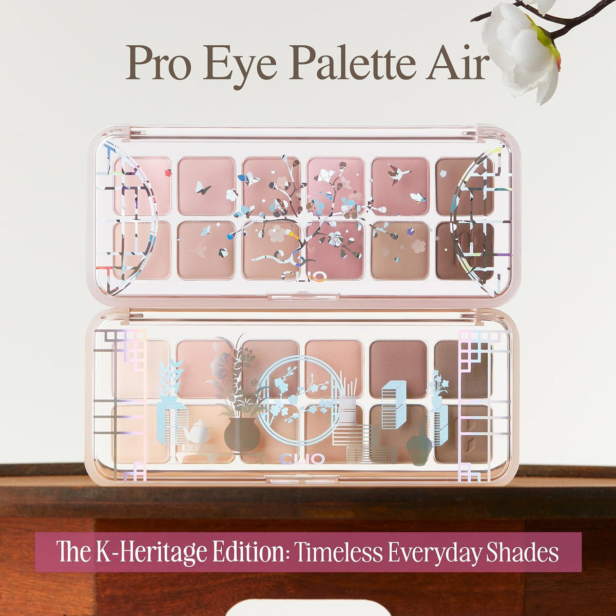 CLIO Pro - Paleta de ojos de aire, 12 colores de sombra de ojos mat...