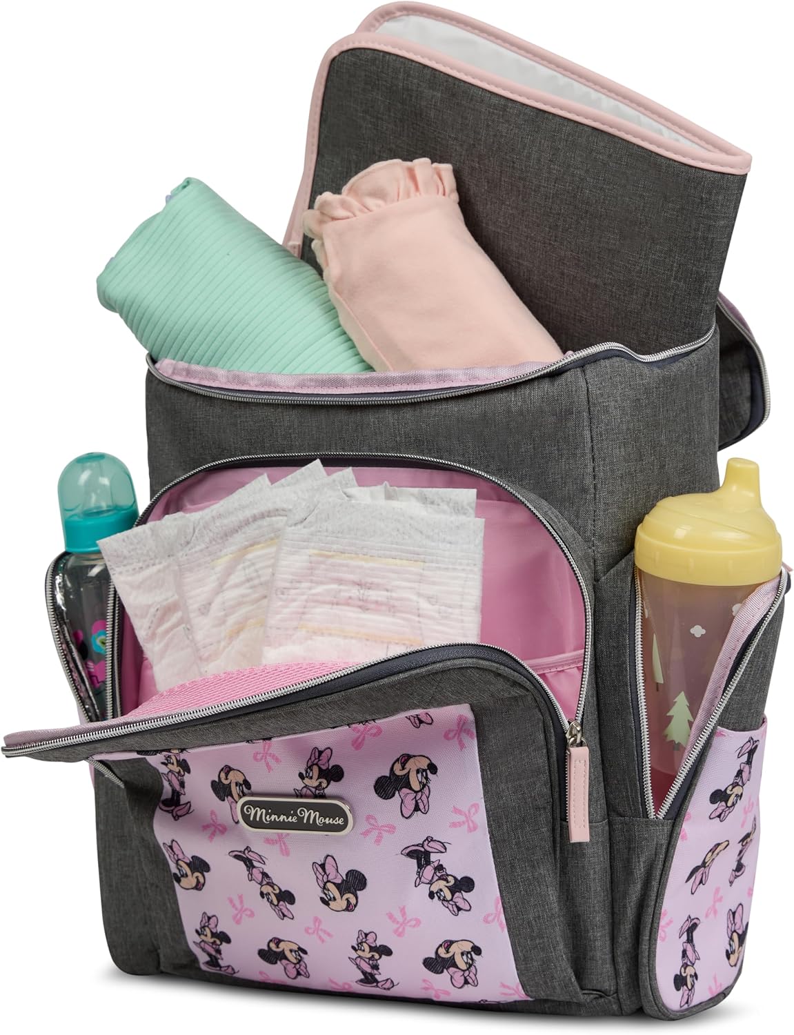 Disney Mochila para pañales con cambiador Minnie Mouse \u2013 Bolsa...