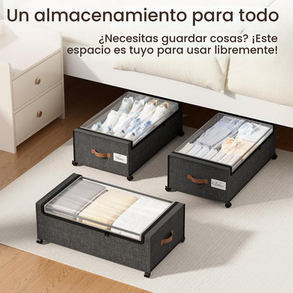 Yecaye Contenedores de almacenamiento debajo de la cama, se adaptan...