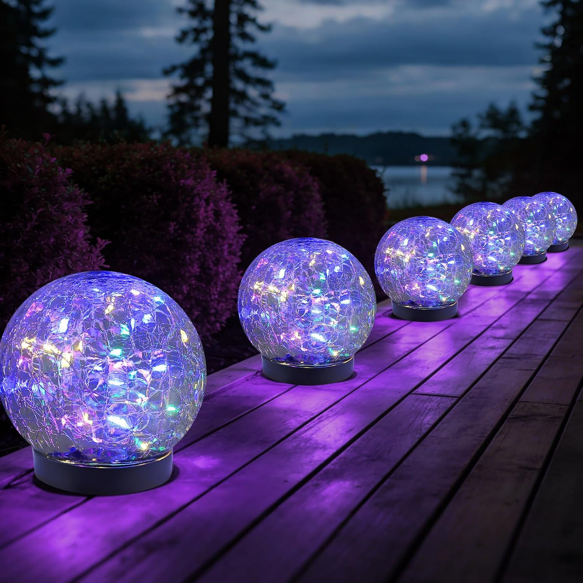 JKIMK Luces solares de globo para exteriores, impermeables, bolas s...