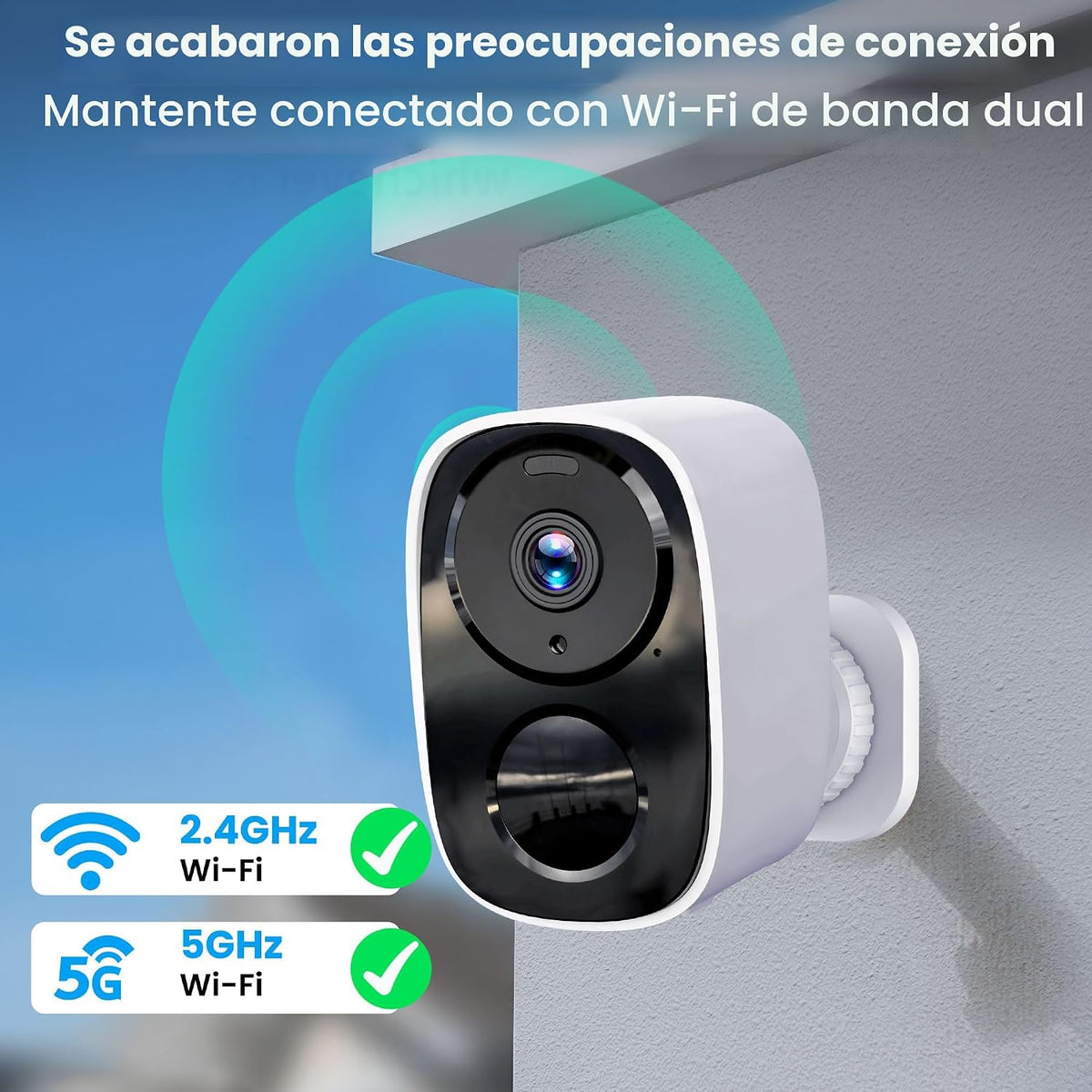 Cámara de seguridad inalámbrica 2K mejorada 2026 con tarjeta SD de...