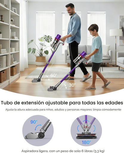 Aspiradora inalámbrica para el hogar, potente aspiradora con filtro...
