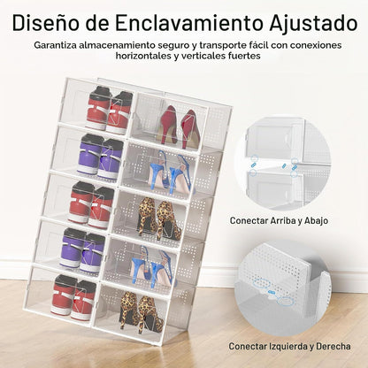 Foluck Caja de almacenamiento de zapatos extragrande, paquete de 15...