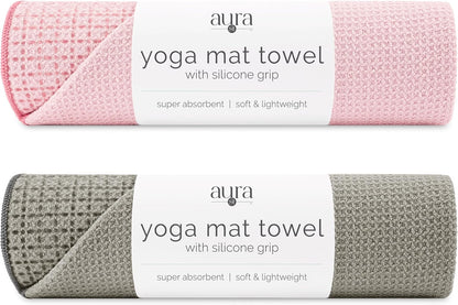 S&amp;T INC. Aura - Toalla de microfibra para esterilla de yoga con...