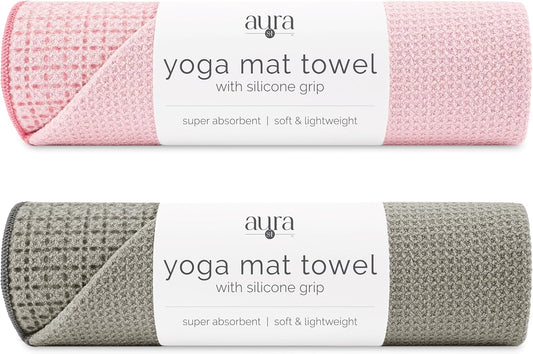 S&amp;T INC. Aura - Toalla de microfibra para esterilla de yoga con...