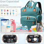 SHITIESHOU Bolsa de pañales mochila para bebé, bolsa de pañales par...
