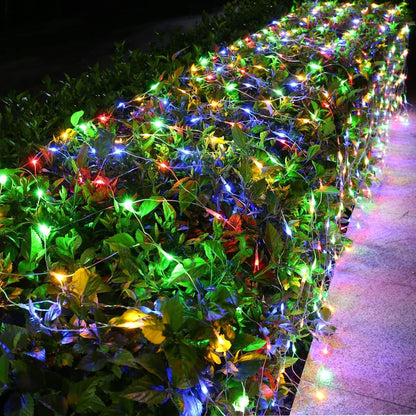 Joomer Luces de red de Navidad de 12 pies x 5 pies, luces de malla...