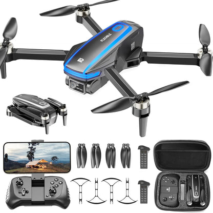 Drones con cámara para adultos 4K, dron RC para principiantes con a...