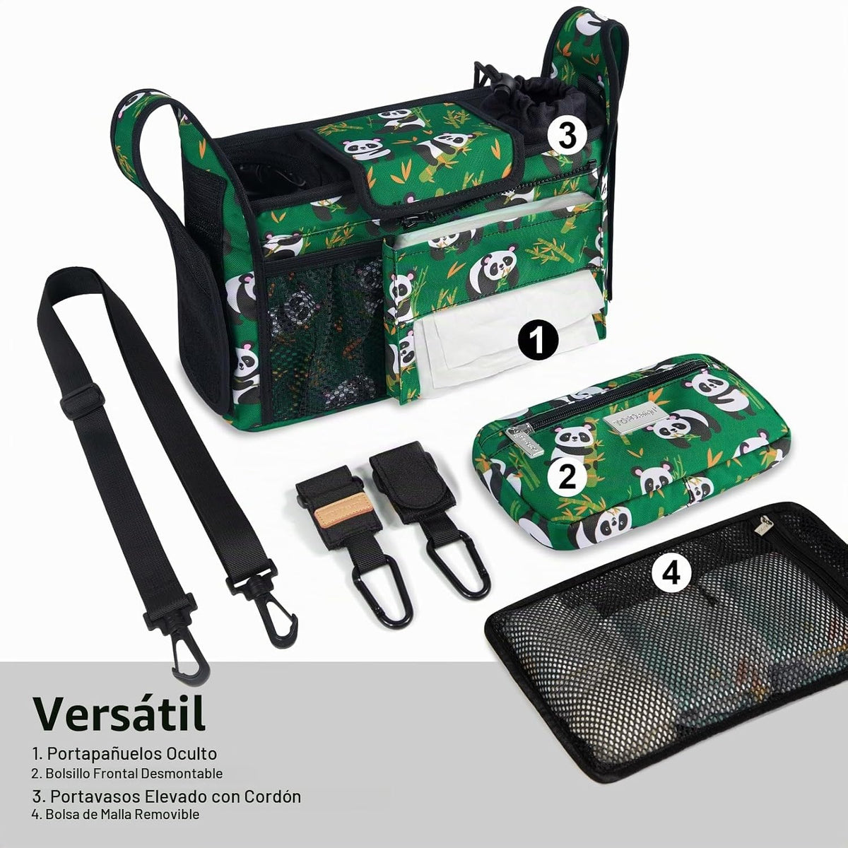 TOPDesign Organizador Universal para Cochecito de Bebé, Carrito con...
