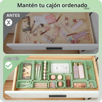 Vtopmart Paquete de 25 organizadores de cajones de plástico con | O...