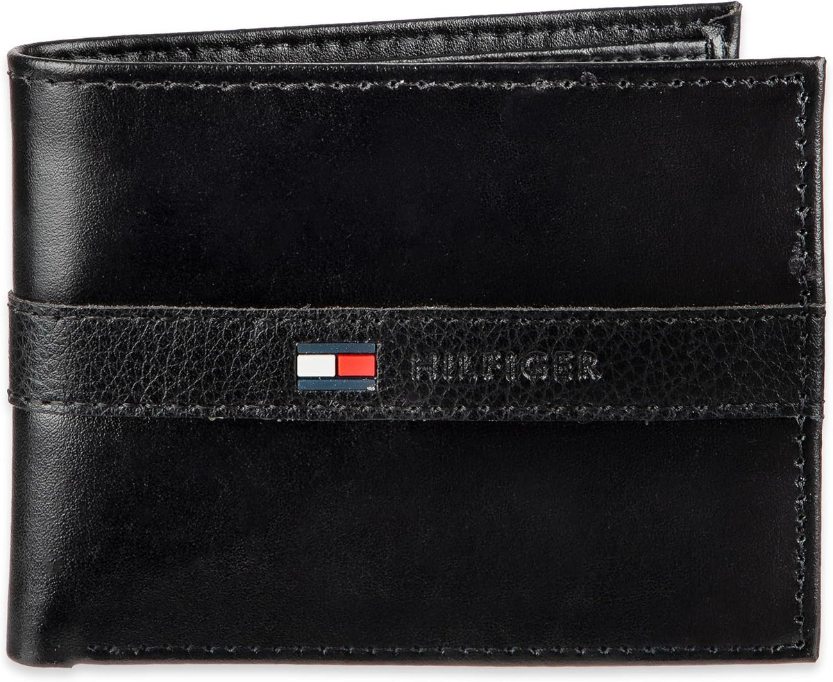 Tommy Hilfiger Cartera Passcase para hombre con ventana de identifi...