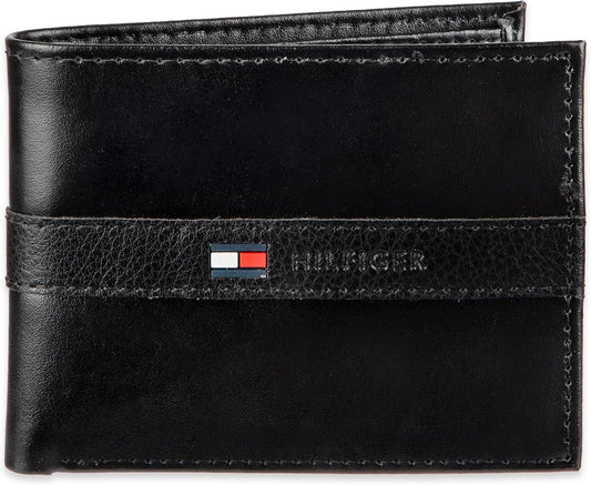 Tommy Hilfiger Cartera Passcase para hombre con ventana de identifi...