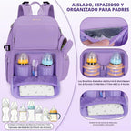 IBVIVIC Bolsa de pañales Mochila para pañales de gran capacidad, Pú...