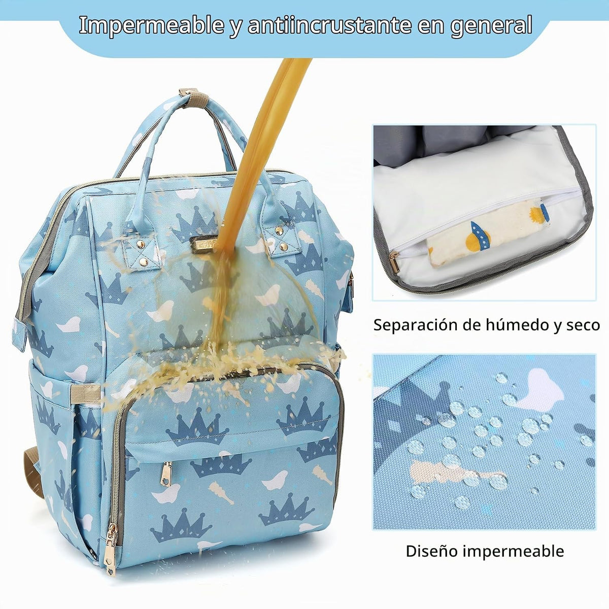 Mochila para pañales, bolsas de pañales para bebés, niñas y niños,...