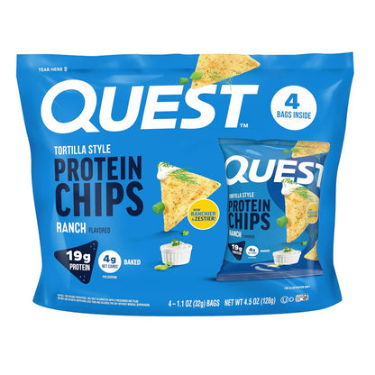 Quest Nutrition Ranch Tortilla Style Protein Chips, 4 unidades (paq...