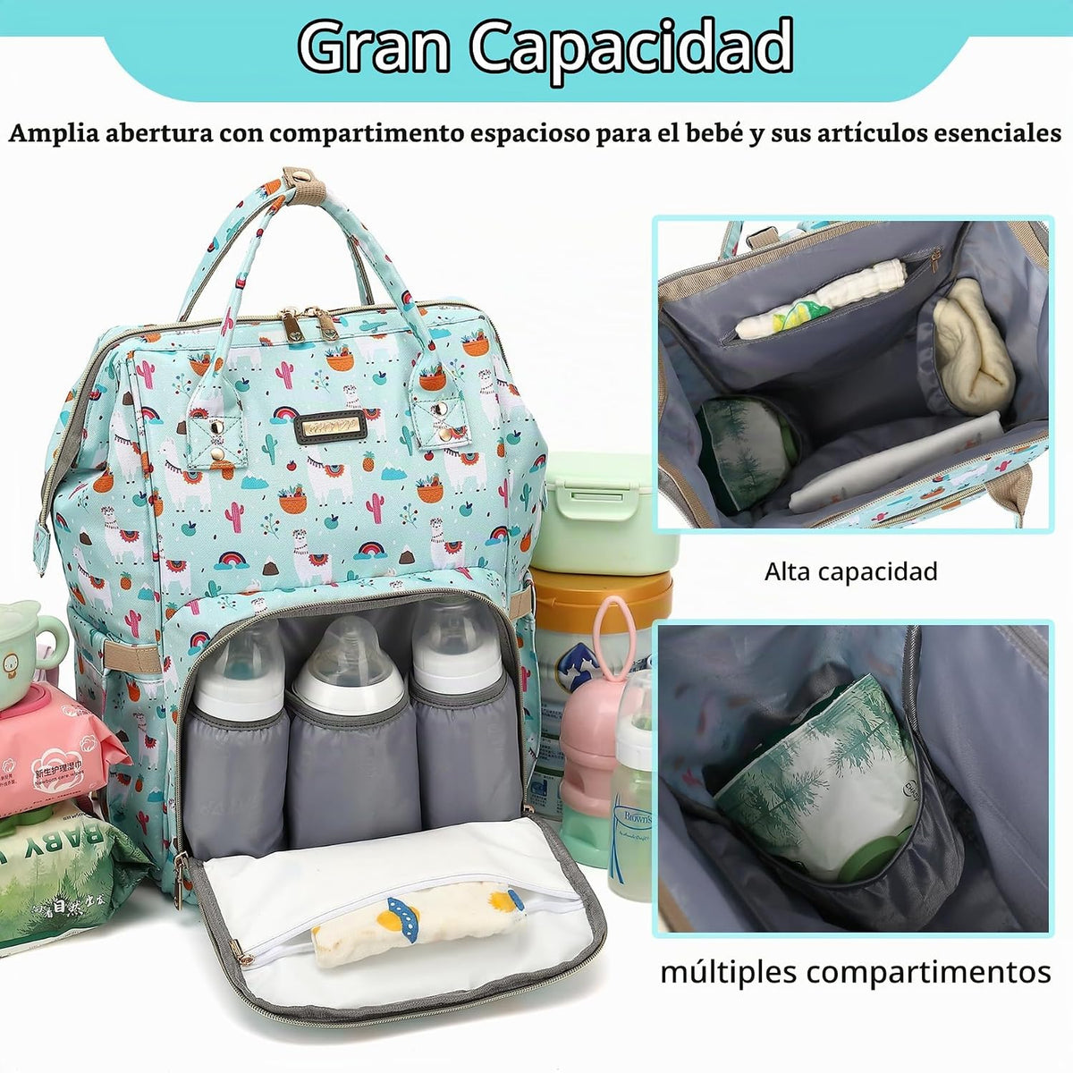 GAIVP Mochila para pañales, bolsas de pañales para bebés, niñas y n...
