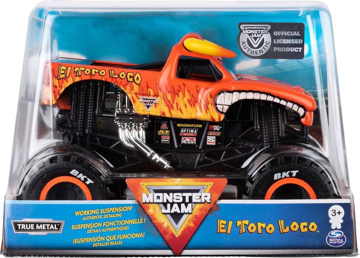 Monster Jam Oficial - El Toro Loco Monster Truck, vehículo fundido...