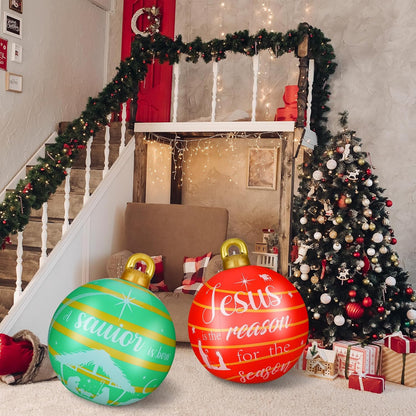 Jetec - Juego de 2 bolas inflables gigantes de Navidad de 32 pulgad...