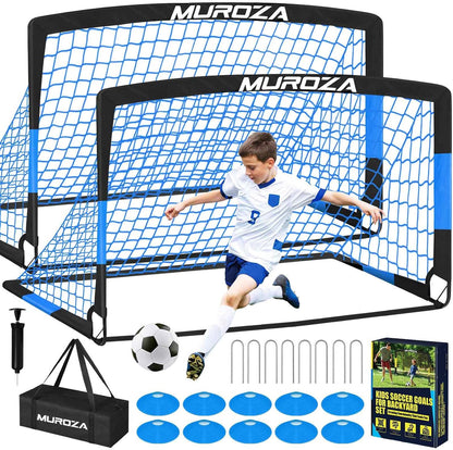 Portería de fútbol, juego de porterías de fútbol para niños para pa...