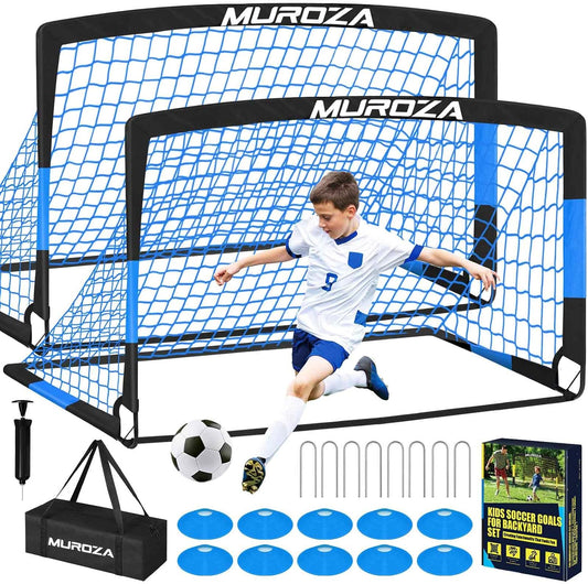 Portería de fútbol, juego de porterías de fútbol para niños para pa...