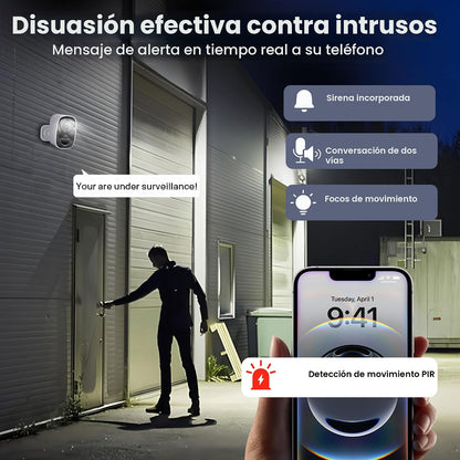 Cámaras de seguridad 2K actualizadas 2026 inalámbricas para exterio...