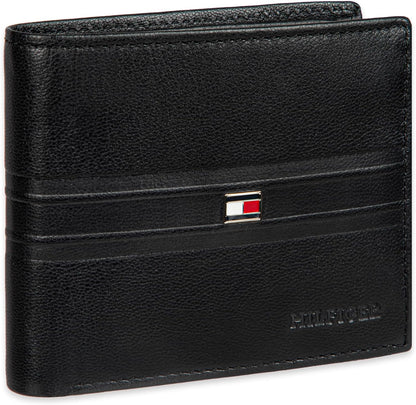 Tommy Hilfiger Cartera Passcase para hombre con ventana de identifi...