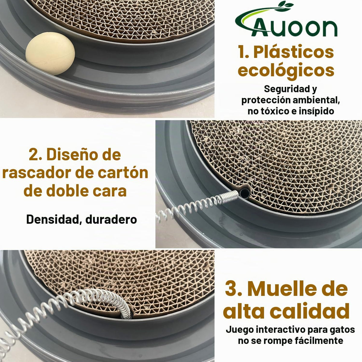 AUOON - Rascador de juguete para gatos y gatitos de interior, color...