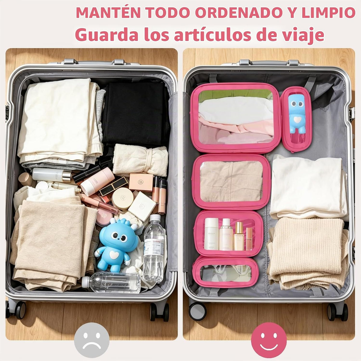Organizadores de embalaje, Rosa fuerte, Práctico: