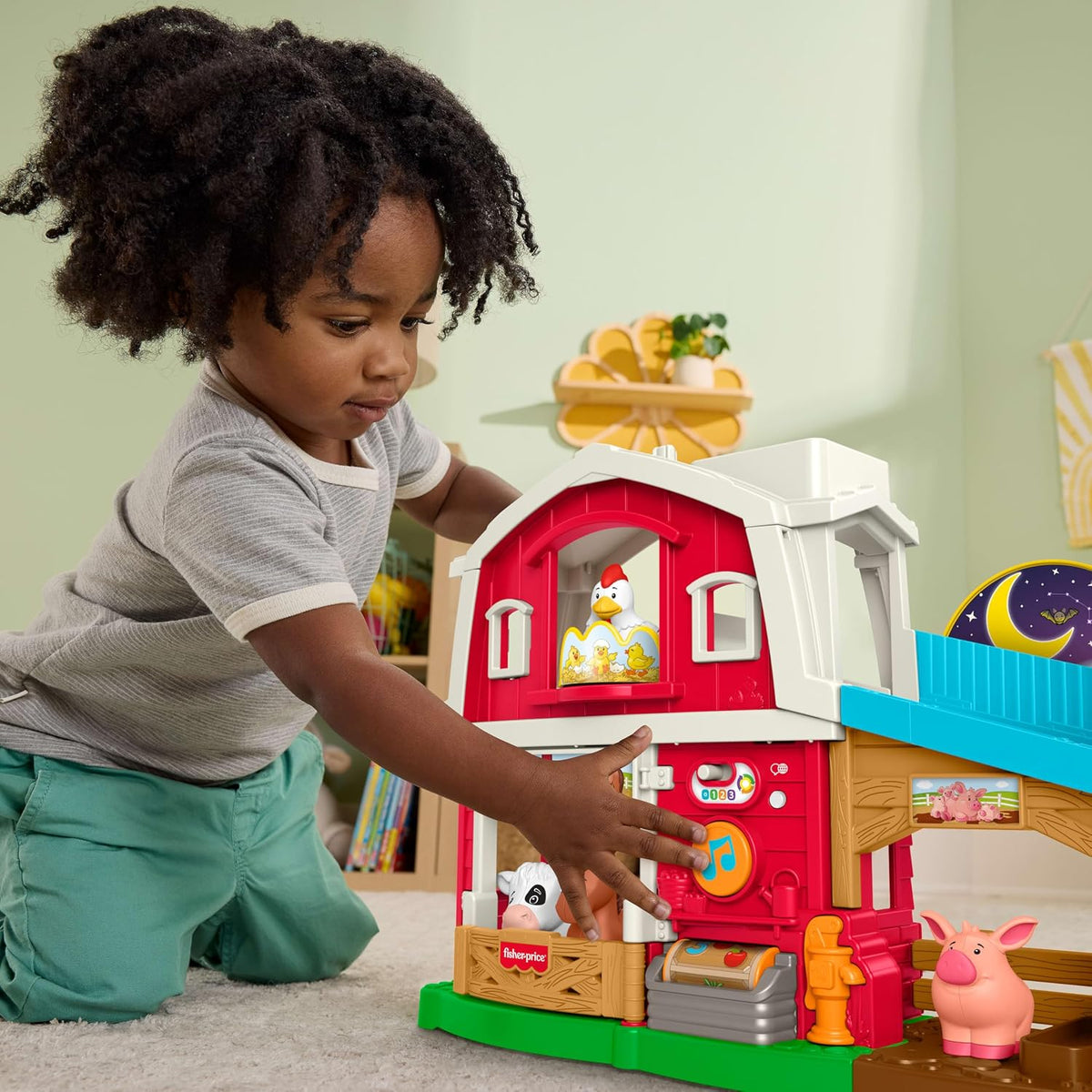 Fisher-Price Little People Caring Fun Granja de animales, Pluriling...