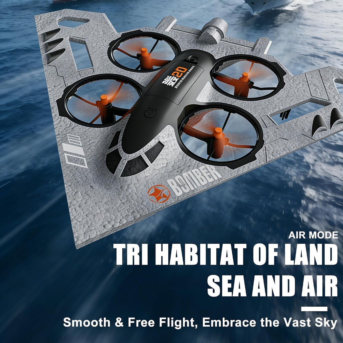Virellia Drone RC 3 en 1 para Land Sea Air, avión de control remoto...