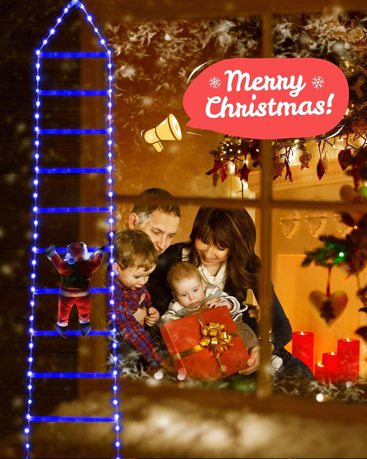 Toodour Luces LED de Navidad, luces decorativas de Navidad de 10 pi...