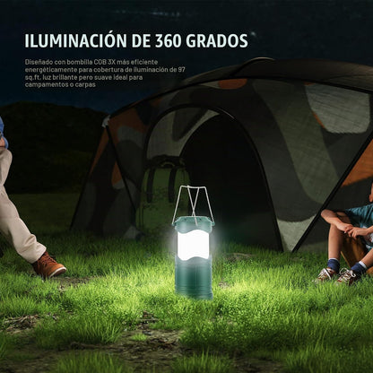 Lichamp Linterna LED de camping, paquete de 4 linternas alimentadas...