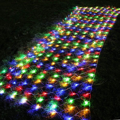 Joomer Luces de red de Navidad de 12 pies x 5 pies, luces de malla...