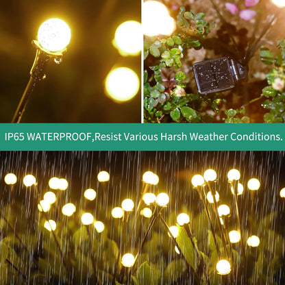vignuto Luces solares al aire libre impermeables 4 paquetes de 32 L...