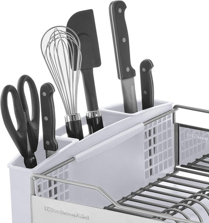 KitchenAid Escurridor de platos completo de acero inoxidable, tamañ...