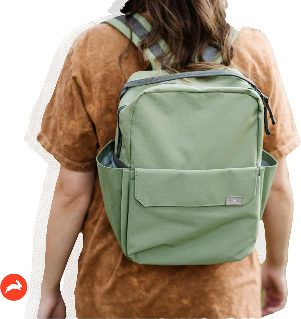 Mini Roo - Mochila para pañales, bolsa de bebé verde musgo, 6 bolsi...