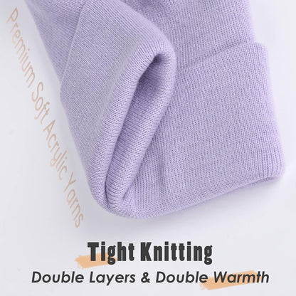 FURTALK Gorro para Hombres y Mujeres con Puños Tejido Grueso Unisex...