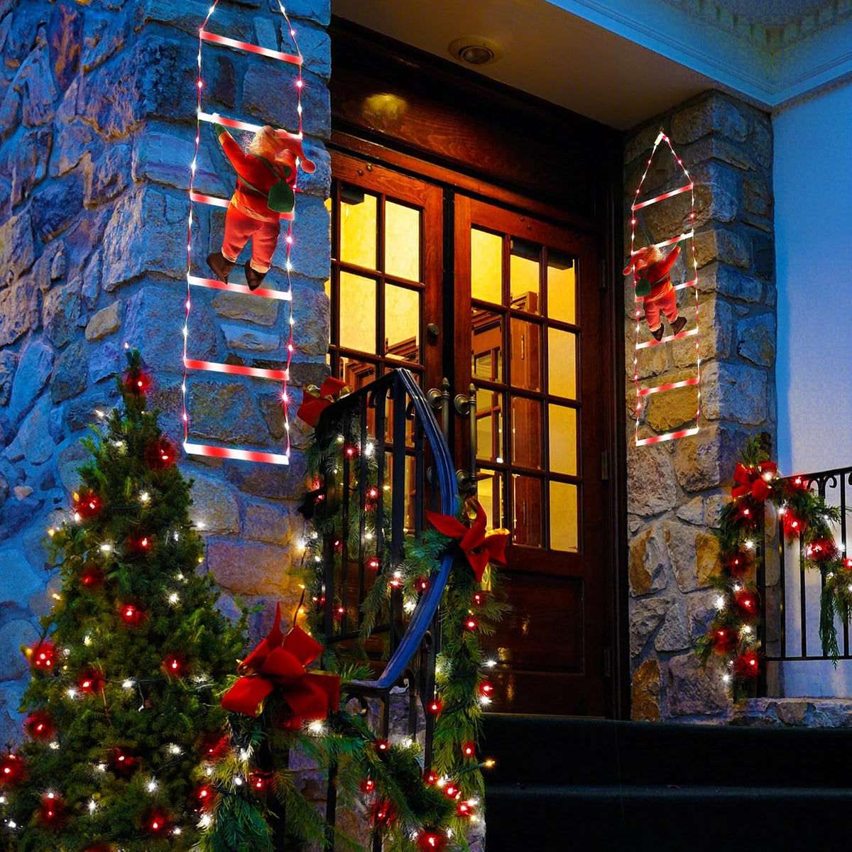 Toodour Luz LED de Navidad, luces decorativas de escalera de Navida...