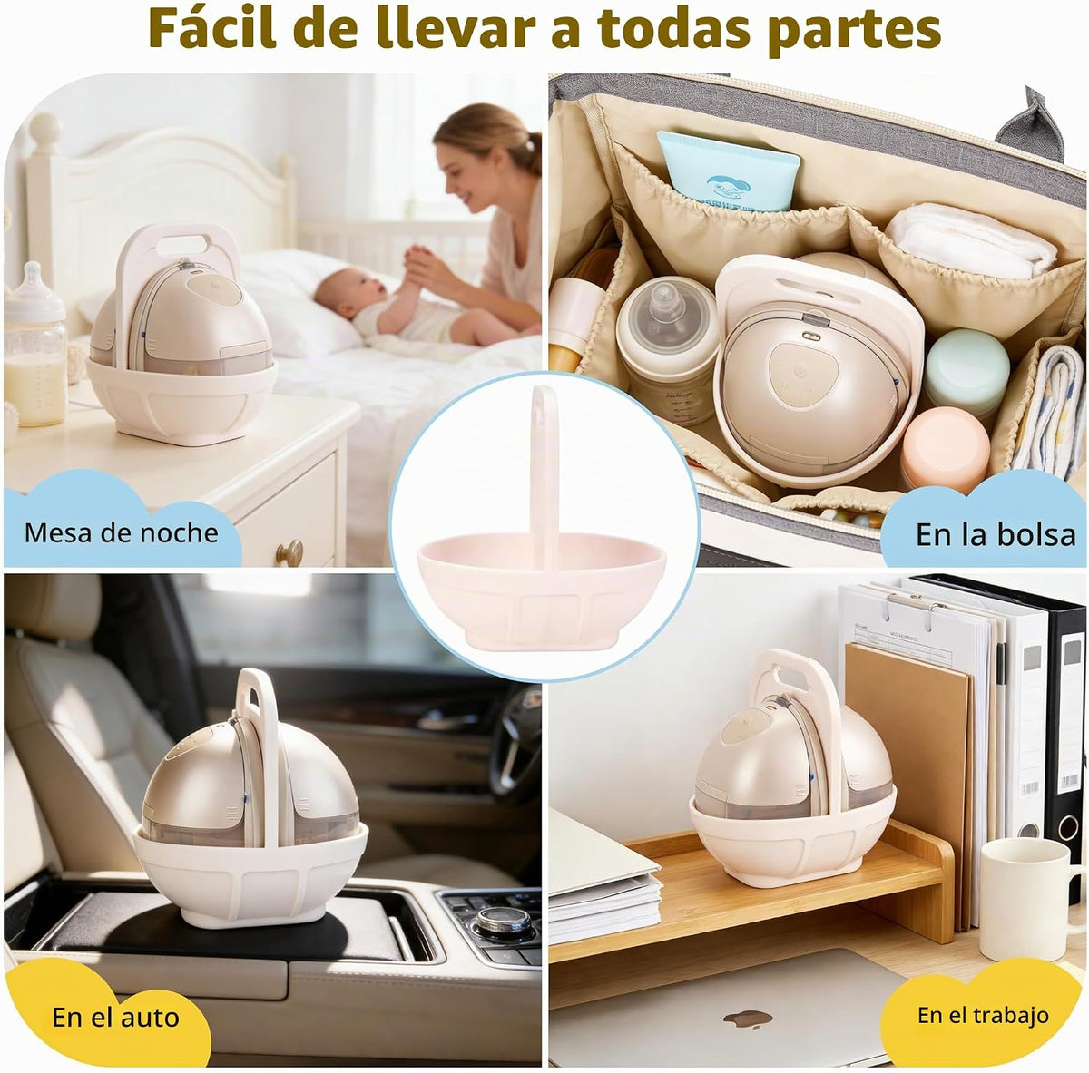 FANTOVO Soporte para extractor de leche de silicona, base antiincli...