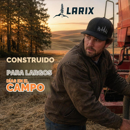 LARIX Trucker Hat Men - Gorra Snapback con parte trasera de malla t...