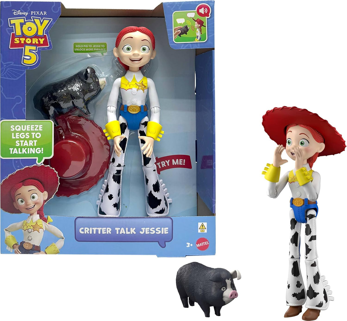 Mattel Disney y Pixar Toy Story 5 Critter Talk Jessie | Figura de a...