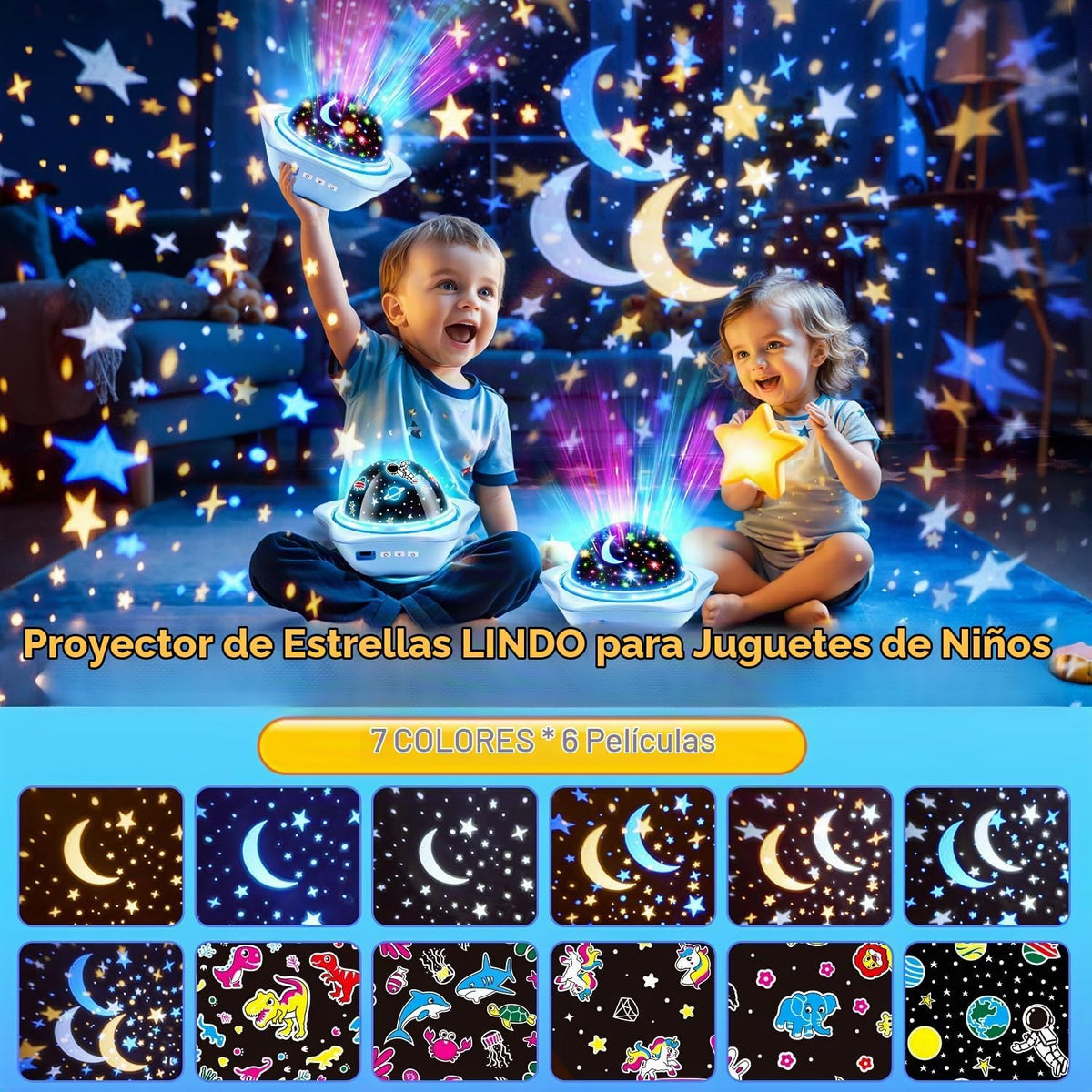 Onefire Proyector de Estrellas Juguetes Luminosos, Estrellas que Br...