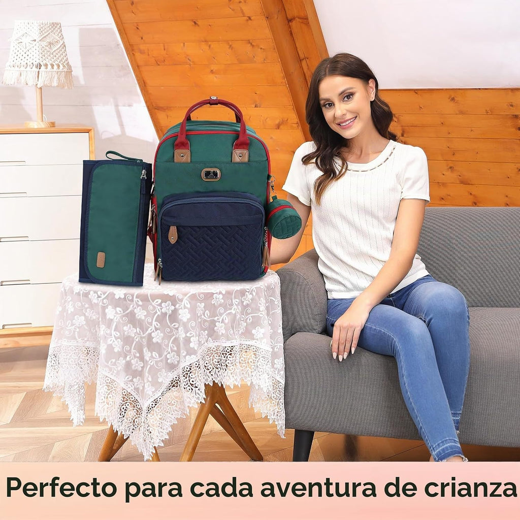 Dikaslon Mochila para pañales con cambiador portátil, artículos ese...