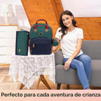 Dikaslon Mochila para pañales con cambiador portátil, artículos ese...