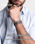 Pulsera de cobre para hombre Feraco, 3 veces más fuerte, pulseras m...
