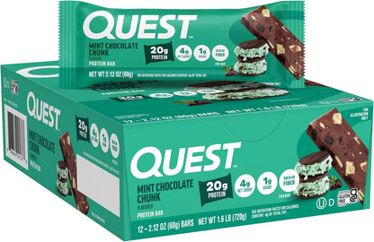 Quest Nutrition - Barras de proteína de chocolate con menta, 0.71 o...