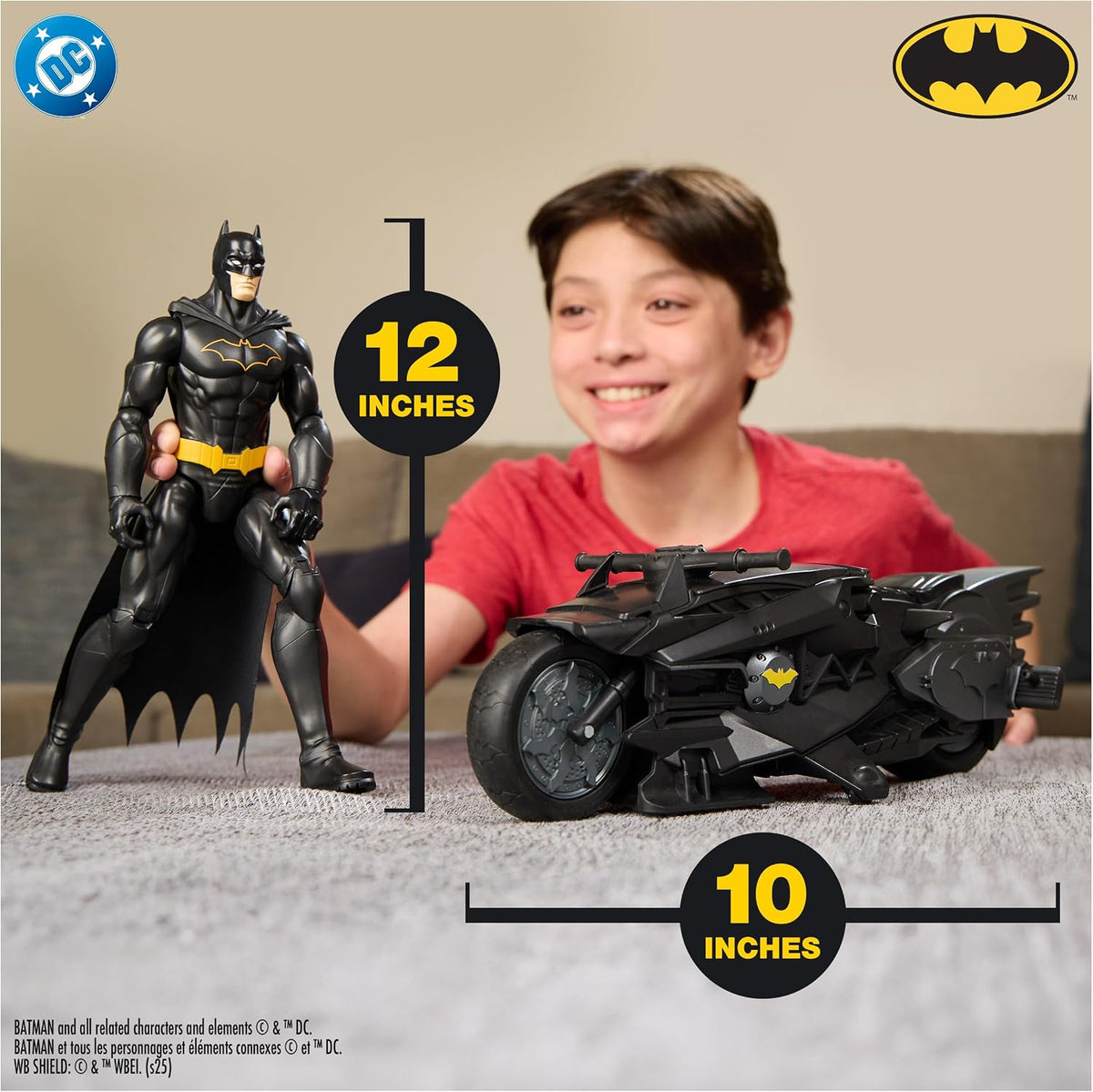 DC Comics, Batciclo de control remoto Batman Stealth con figura de...