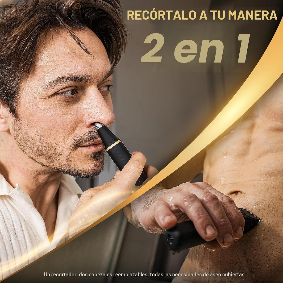 Risina Recortadora corporal para hombres, recortadora de ingle y ve...