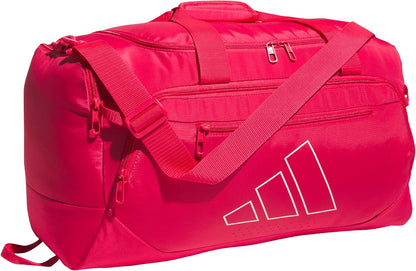 adidas Bolsa de lona Defender, Rosa Podero\/Blanco\/Pequeño 42L, Sm...