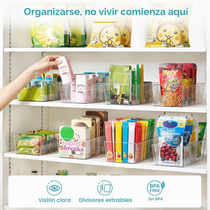 Vtopmart - Paquete de 6 recipientes organizadores de almacenamiento...